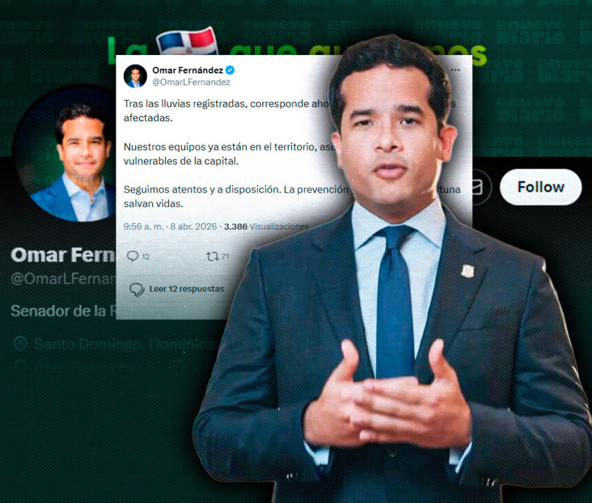 Omar Fernández despliega brigadas tras lluvias en Santo Domingo