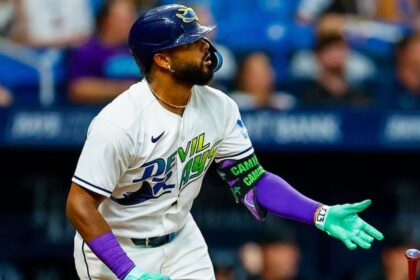 Junior Caminero conecta su jonrón 20 en la MLB con Tampa Bay